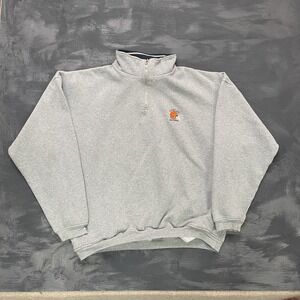Vintage NFL Quarter Zip Sweatshirt Men XXL Gray 2000s Antigua Cleveland Browns